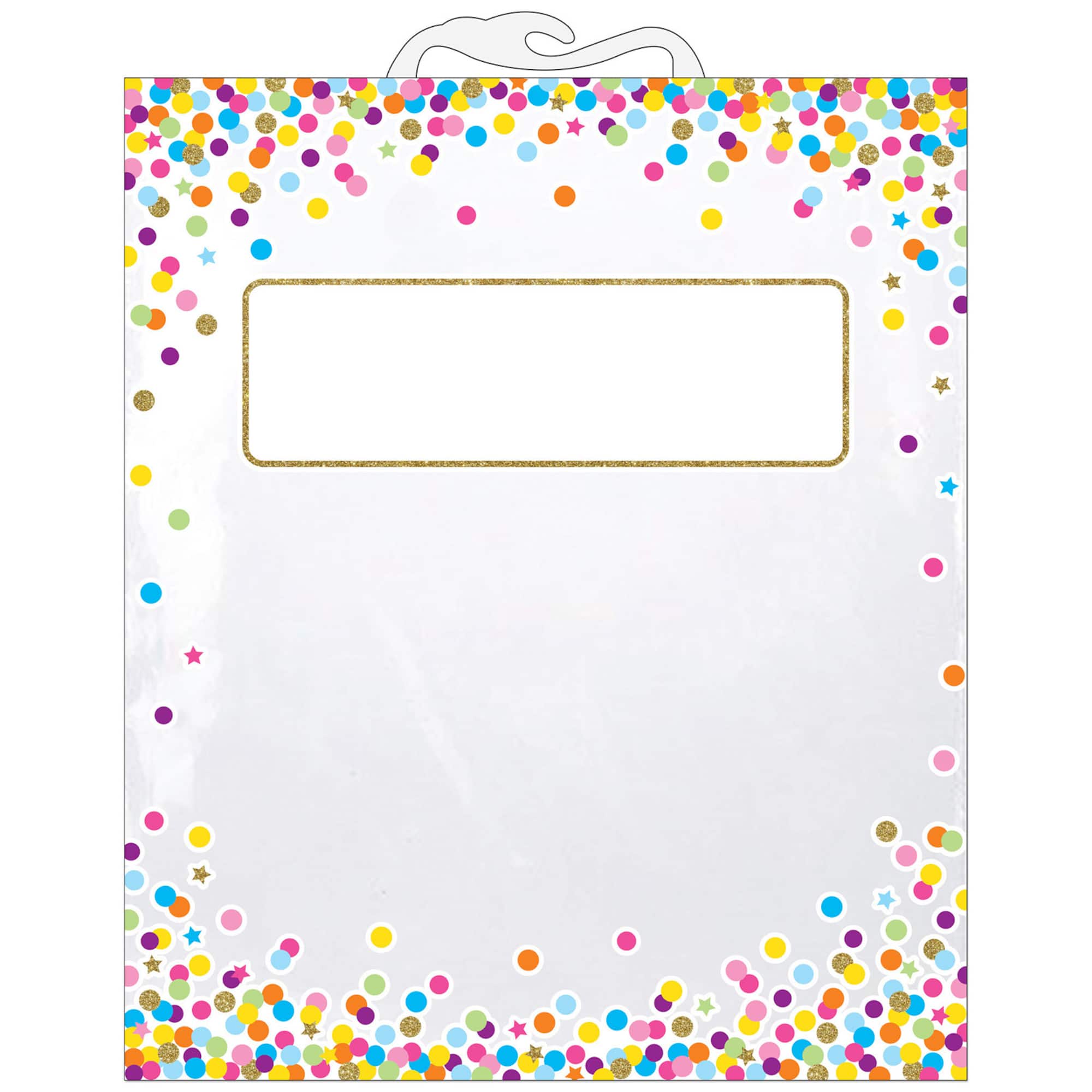 Ashley Production Hanging Confetti Pattern Storage/Book Bag, 2 Packs of 6